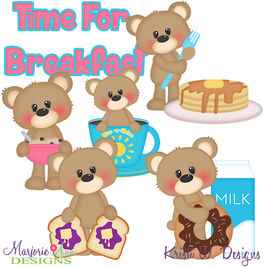 Brighton Bear-Time For Breakfast Exclusive SVG Cutting Files - Click Image to Close